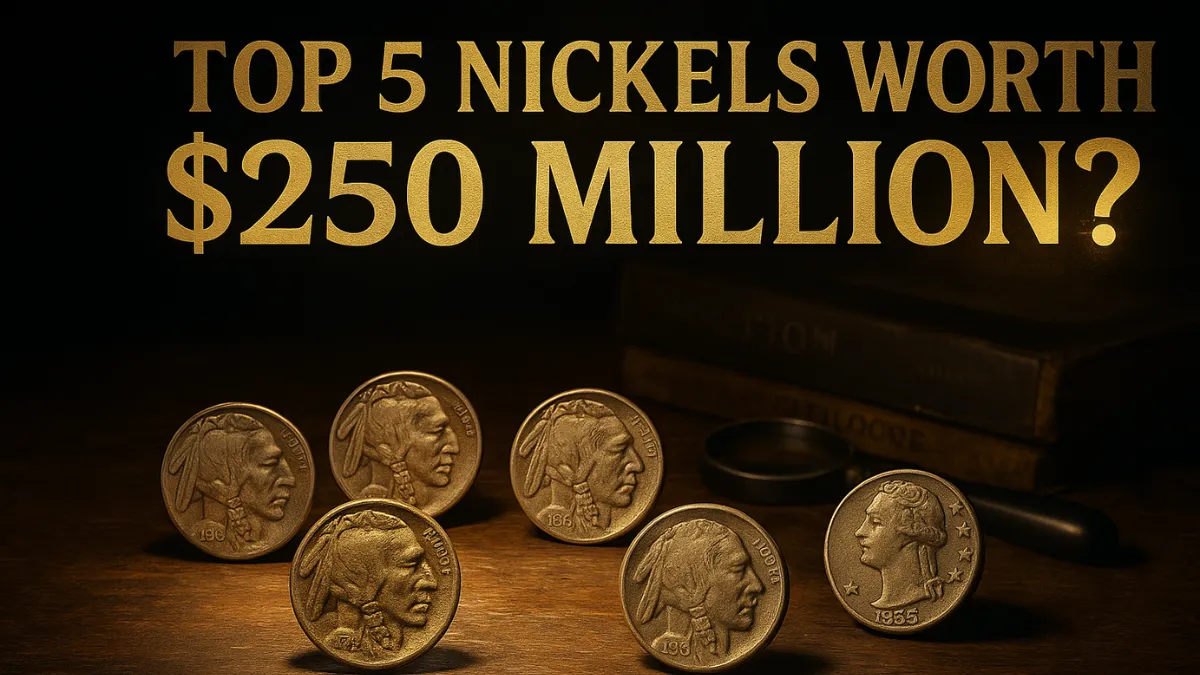 Top 5 Nickels Worth a Staggering $250 Million: Rare Coins Packed with History